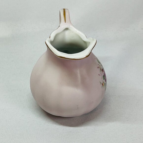 Lefton Pink China Creamer Vintage Hand Painted Small Pitcher Jug Roses #8208 - Picture 11 of 11